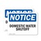 Signmission Domestic Water Shutoff, 5 in W x Rectangle, Vinyl Decal OS-2PACK-NS-D-35-L-11452 - alternate 1